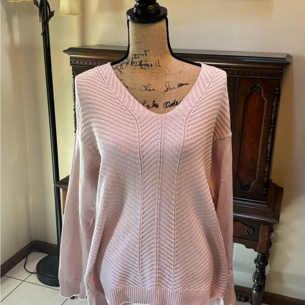 Ralph Lauren Chaps Pink Sparkly Women’s Sweater Large